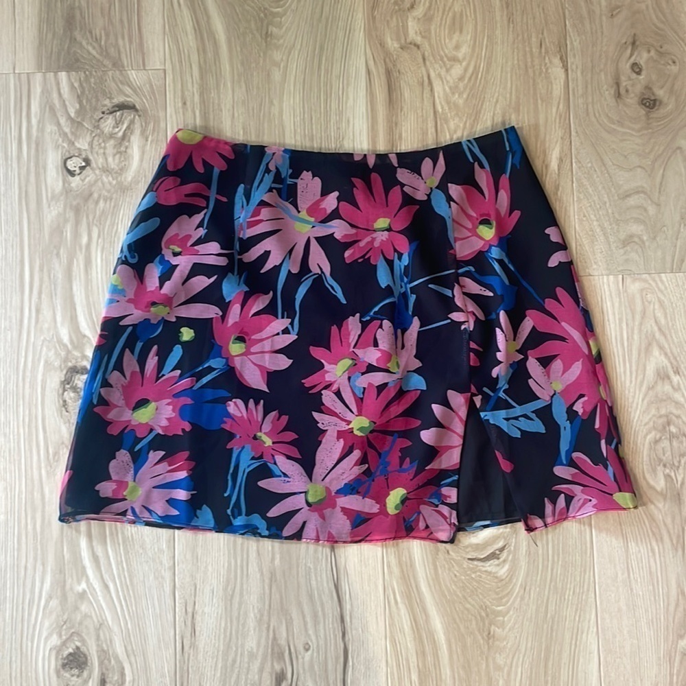 Lulus floral mini skirt